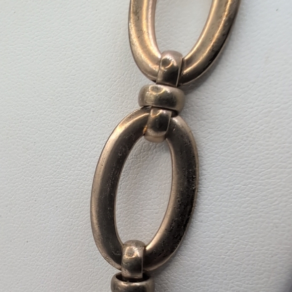 Chico's Gold Statement Necklace with Elongated Oval Links - Picture 3 of 5